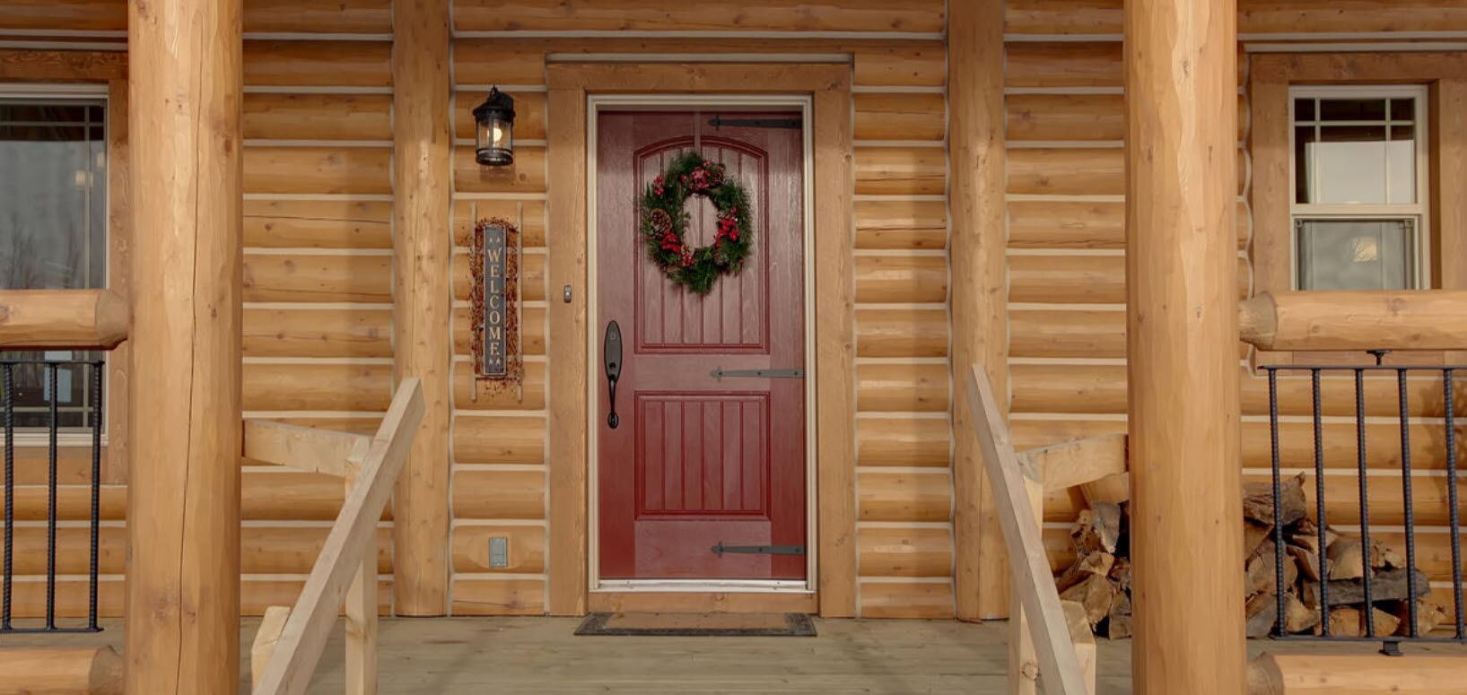 Half Round log siding Sashco Capture Hazelnut